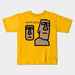 Rock Idols from Easter Island Kids T-Shirt